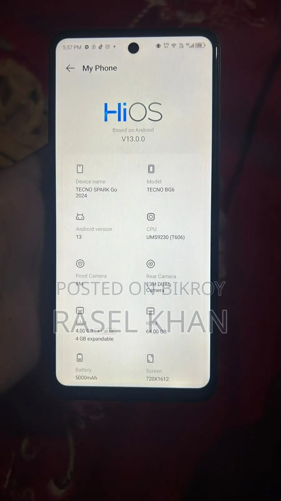 Tecno Spark Go (Used)