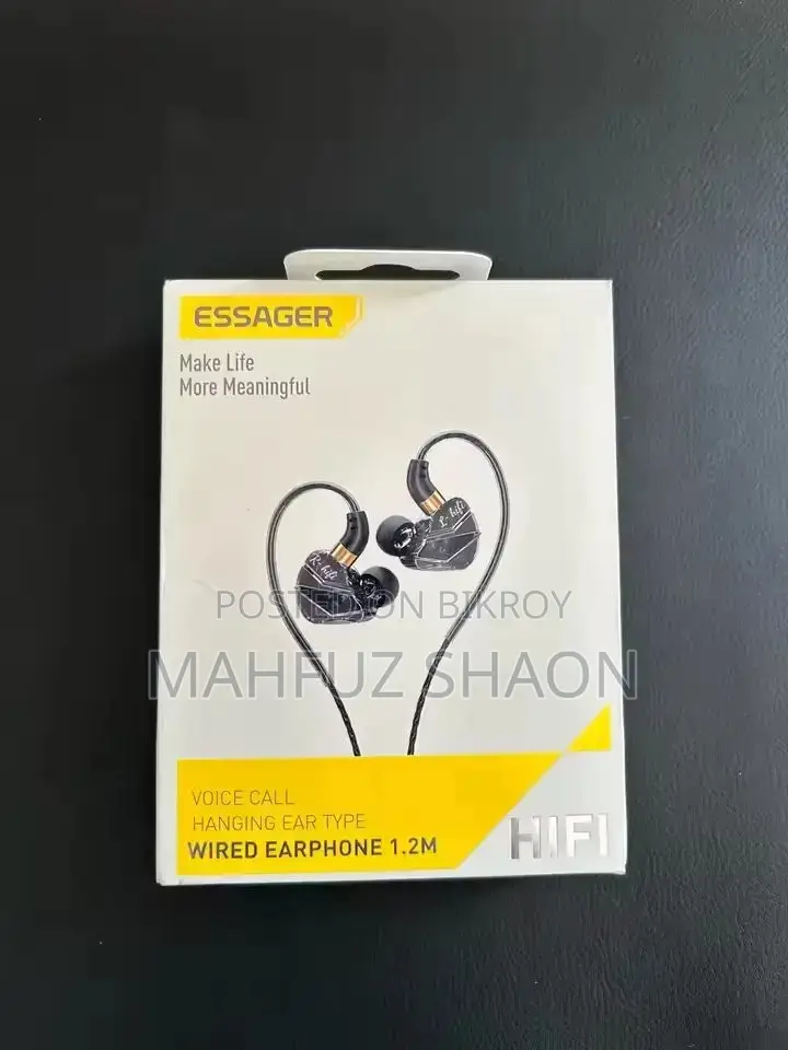 Essager In-ear Hifi Sound 3.5mm Wired Headset, Headphone Sports Earphone