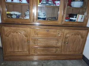 Teak Wood Three-Door Showcase