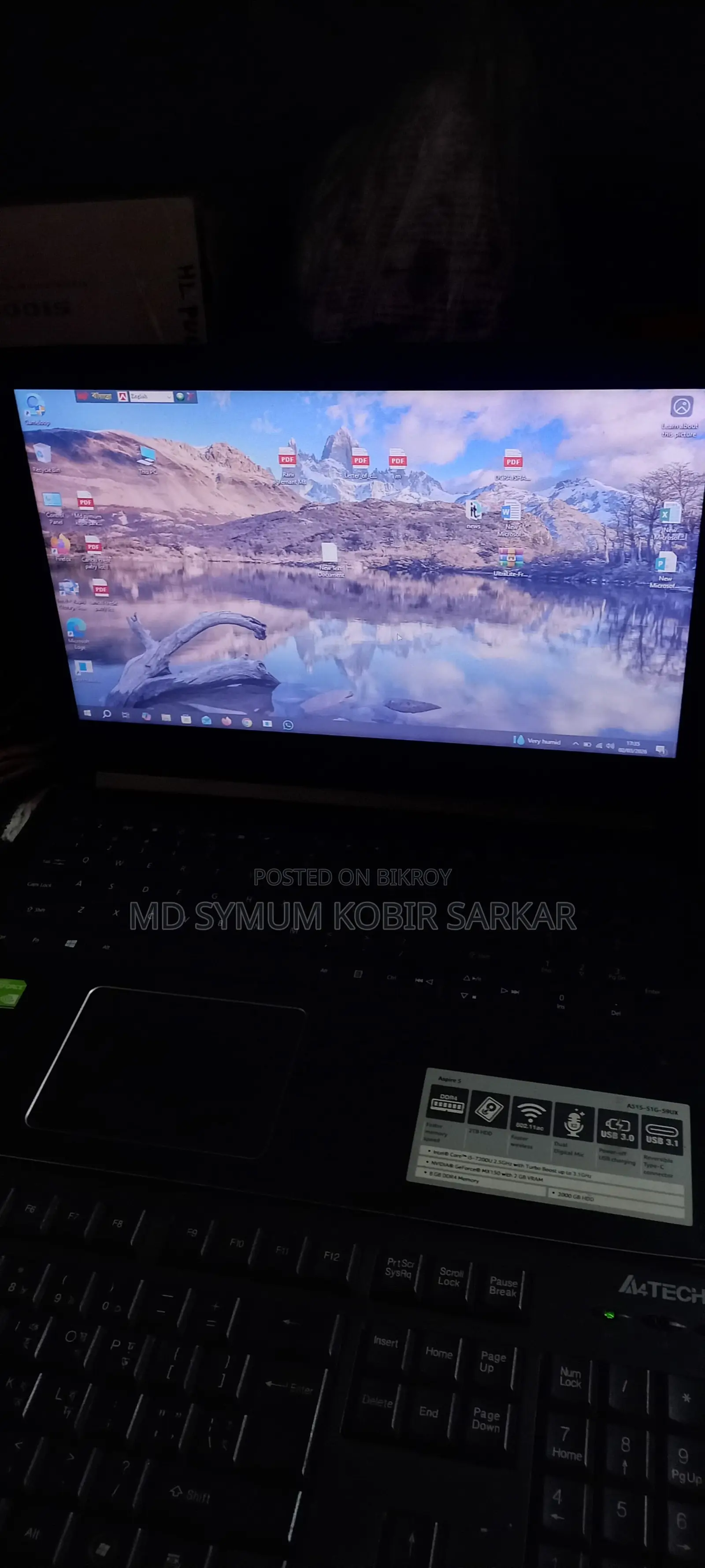 ACER Aspire A515-51G Core i5 2gb Gfx 15.6" Gaming Laptop