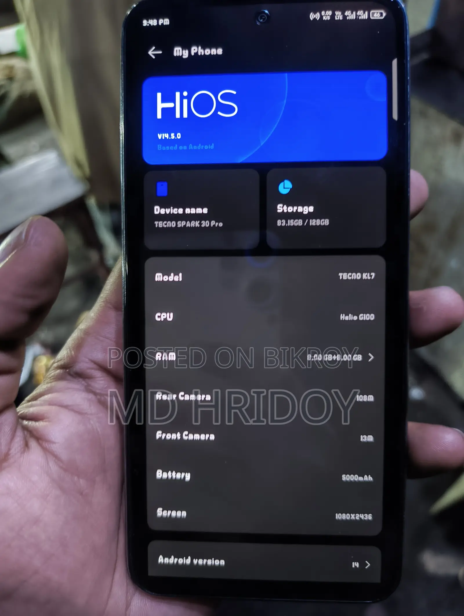 Tecno Spark 30 pro (Used)