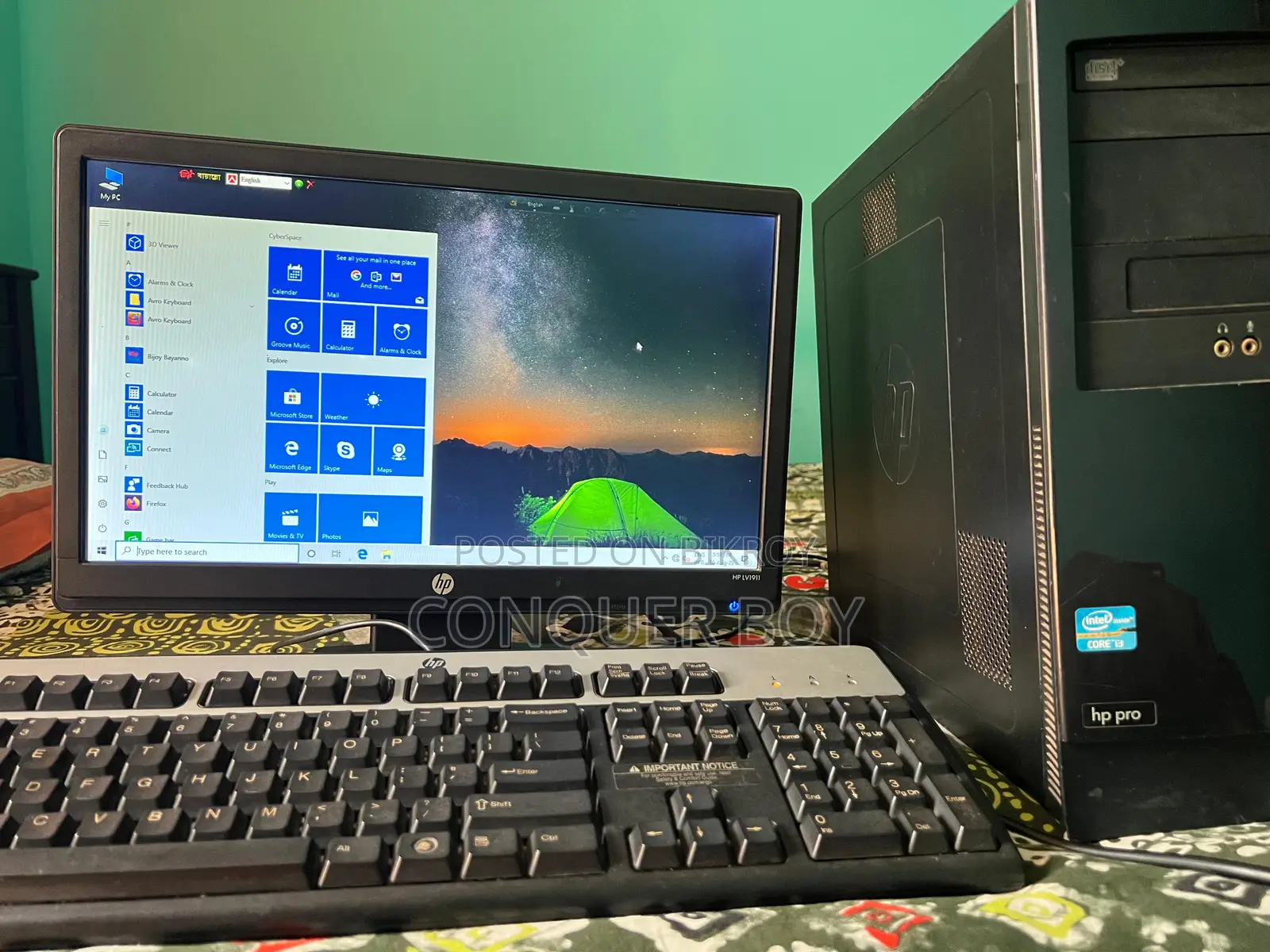 কম্পিউটার ফুল সেট — HP ১৯” এলইডি মনিটর-Intel(R) Pentium(R)