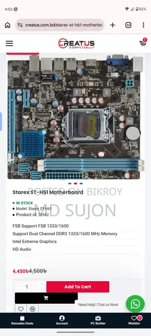 Starex st-h6 motherboard