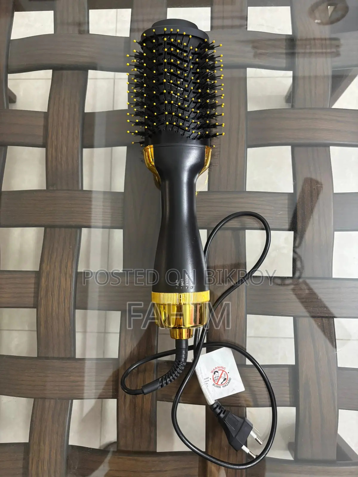 Generic Hair Dryer Brush, With Black Ion Technology