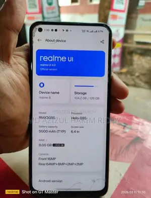 Realme 8 ৮/১২৮ (Used)