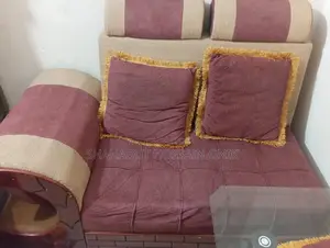Corner Sofa with Four Stools