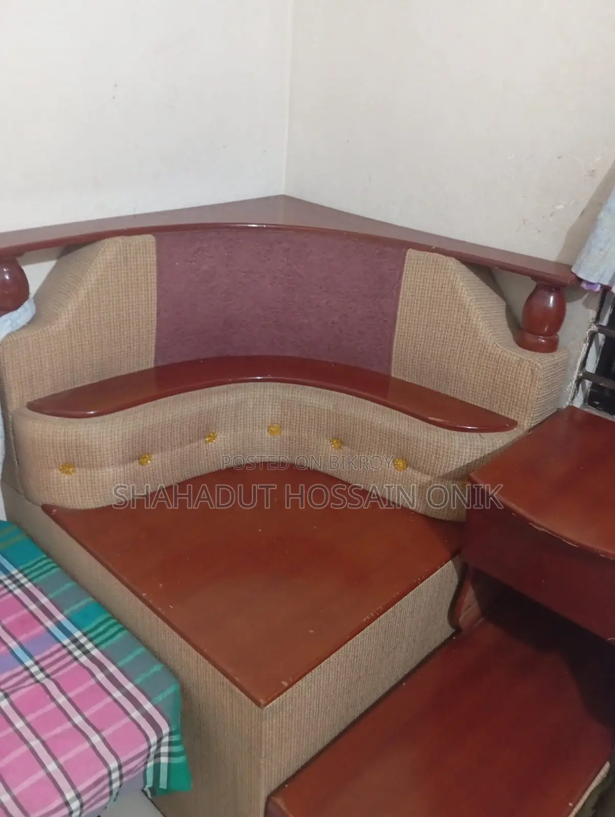 Corner Sofa with Four Stools