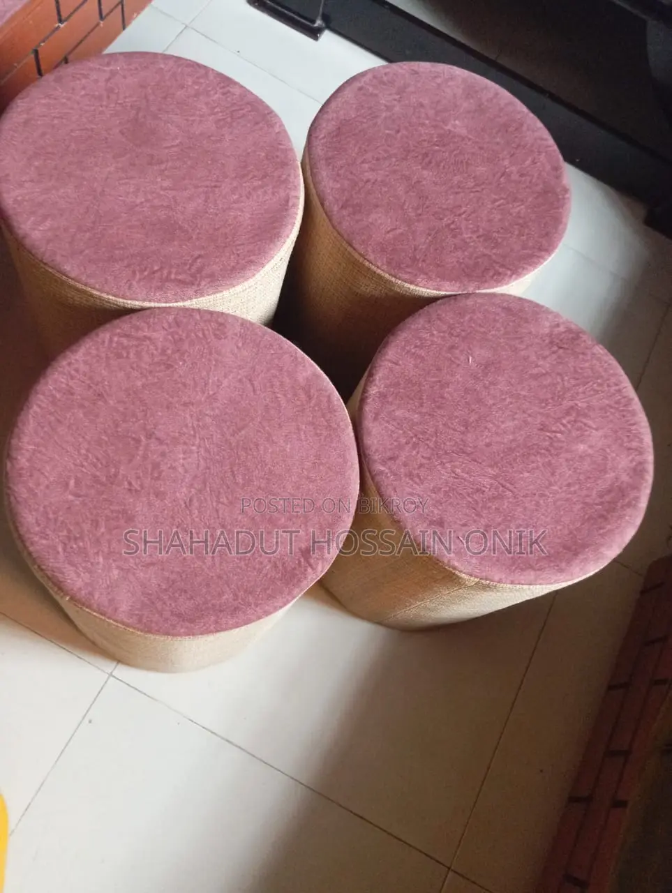 Corner Sofa with Four Stools