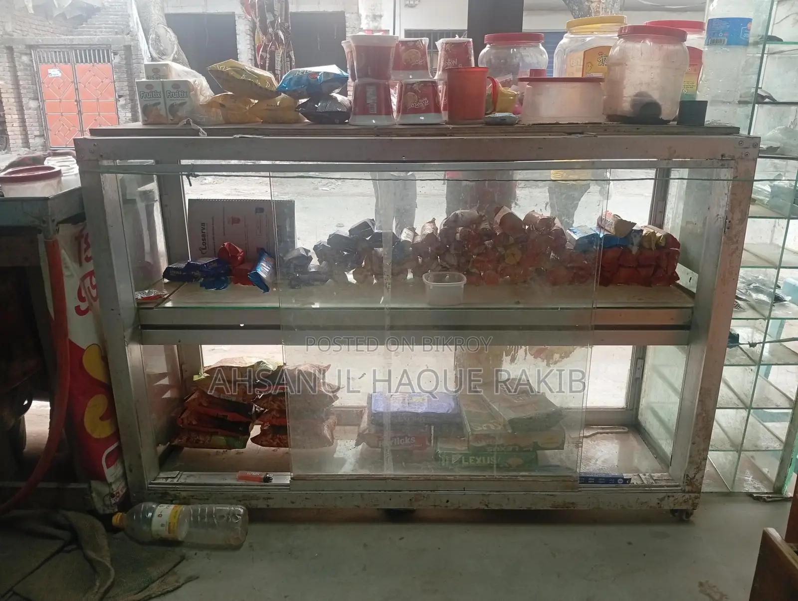 Shop items, rack, showcase