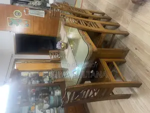 Original Segun Wood 6 Seater Dining Table with Chair