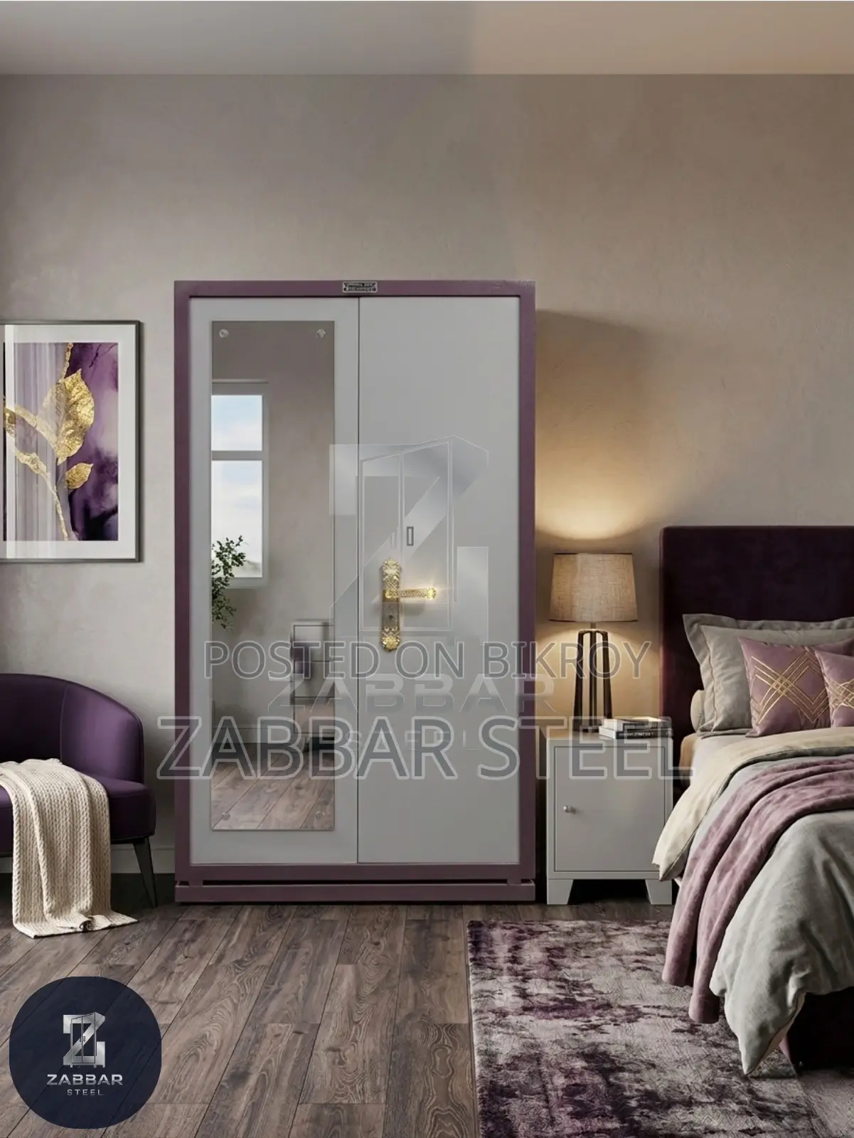 Zabbar Steel Premium Two-Door Almirah