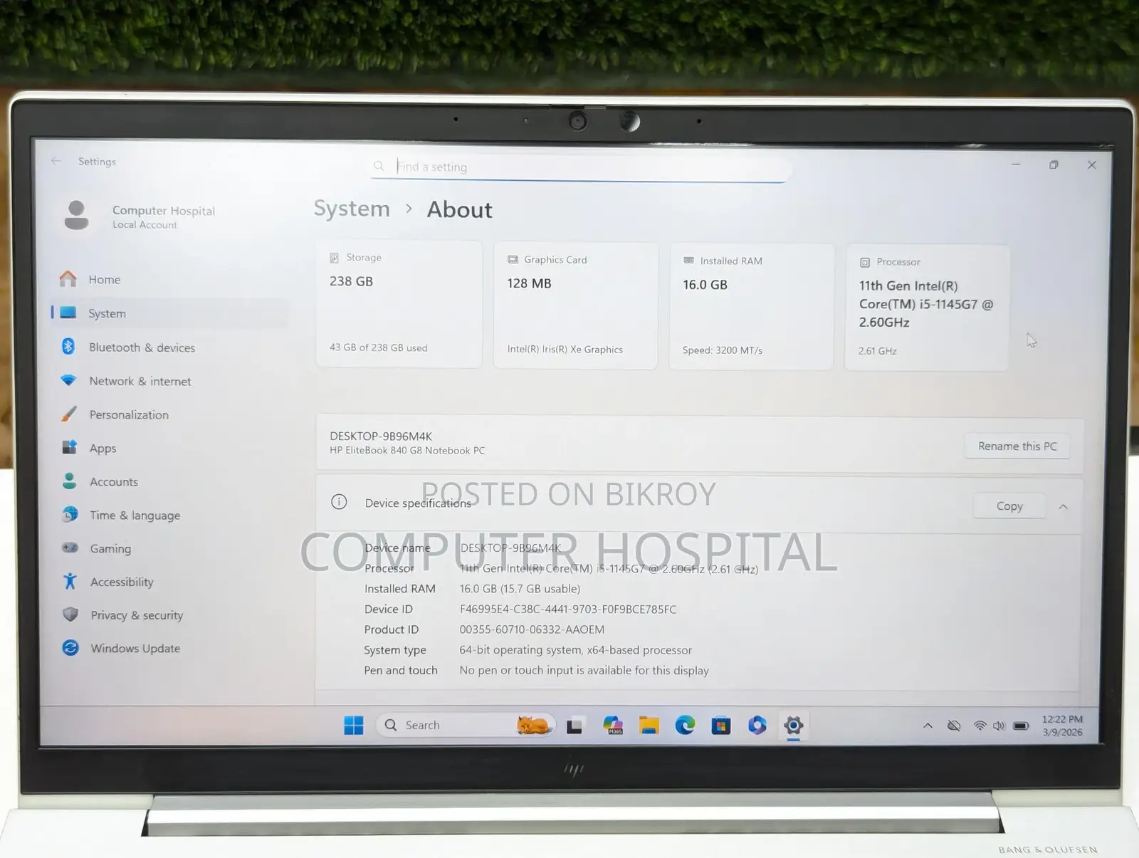 Eid Offer_HP ELITEBOOK 840 G8 | CORE i5 11Th Gen RAM~16GB SSD~256GB