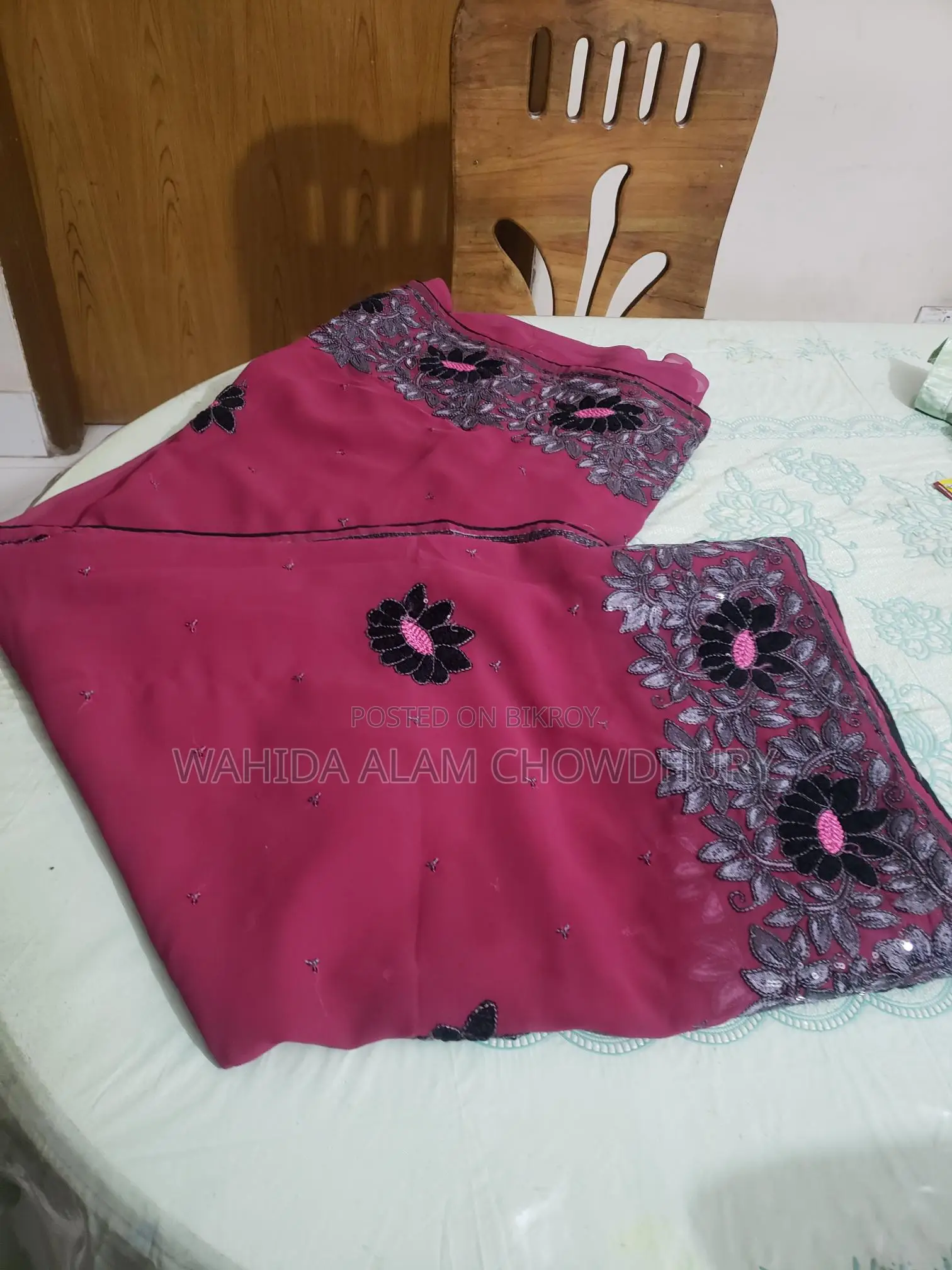 Embroidered Georgette Saree