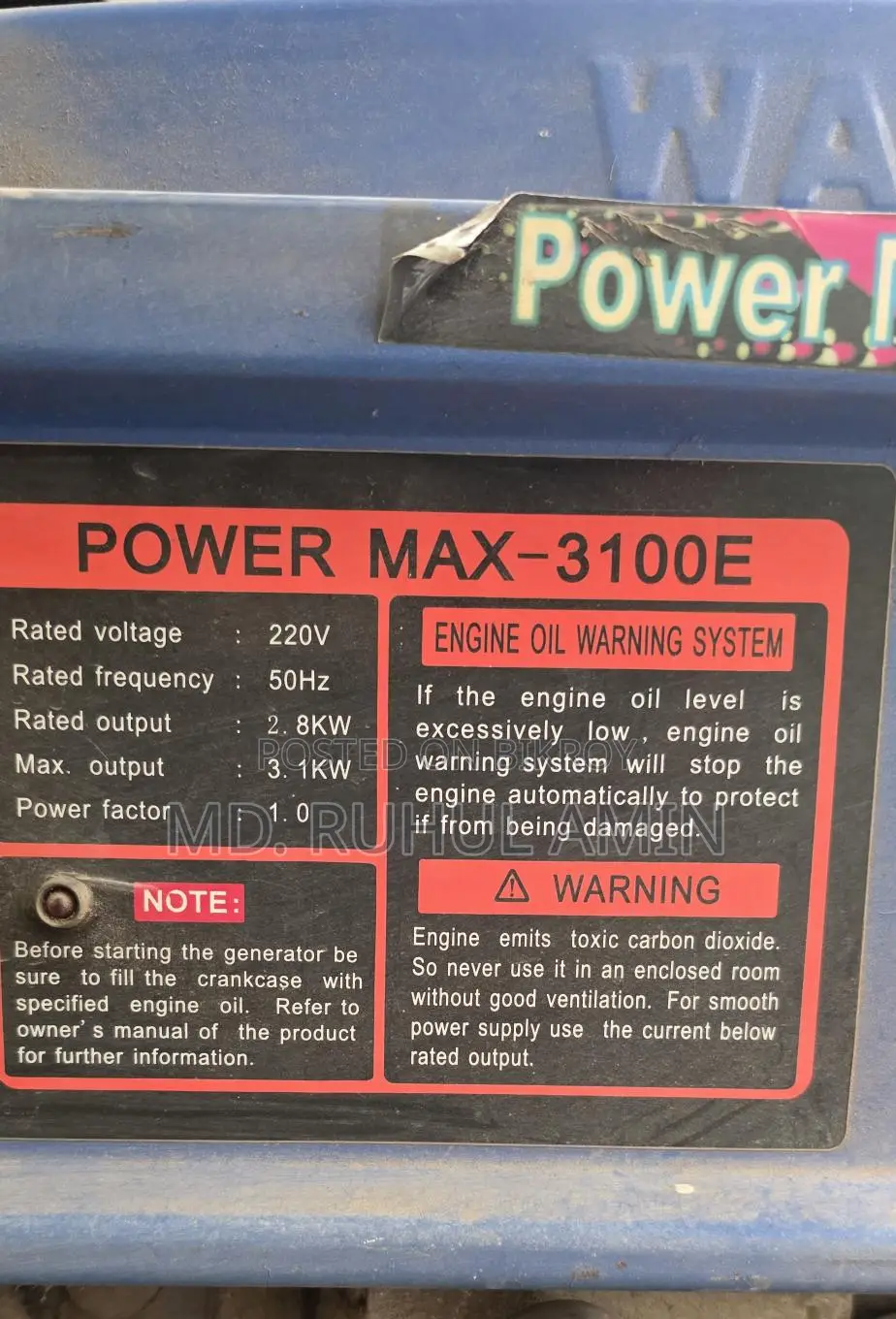 Generator 3.1 Kw