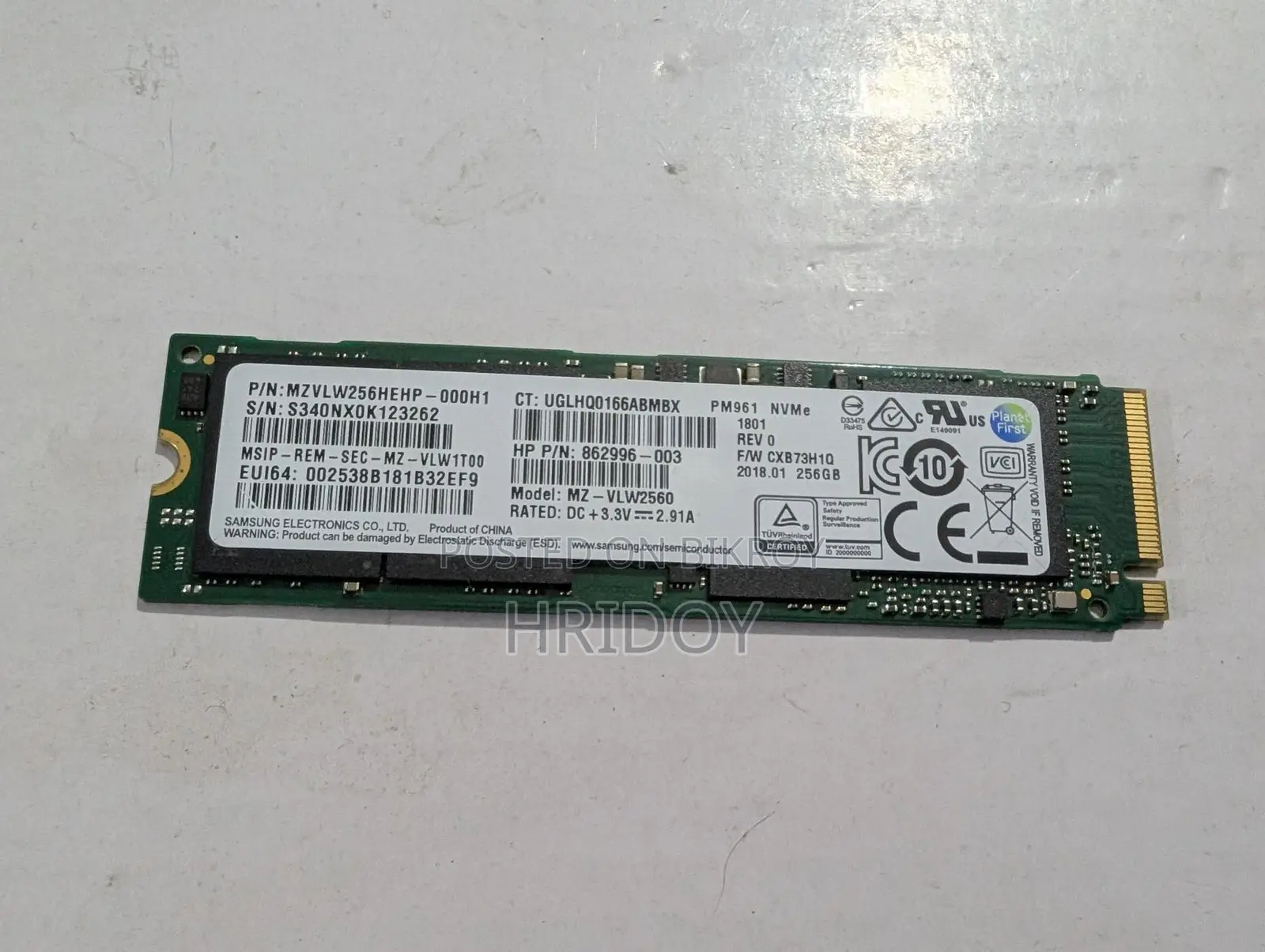 256 Gb Original Samsung SSD