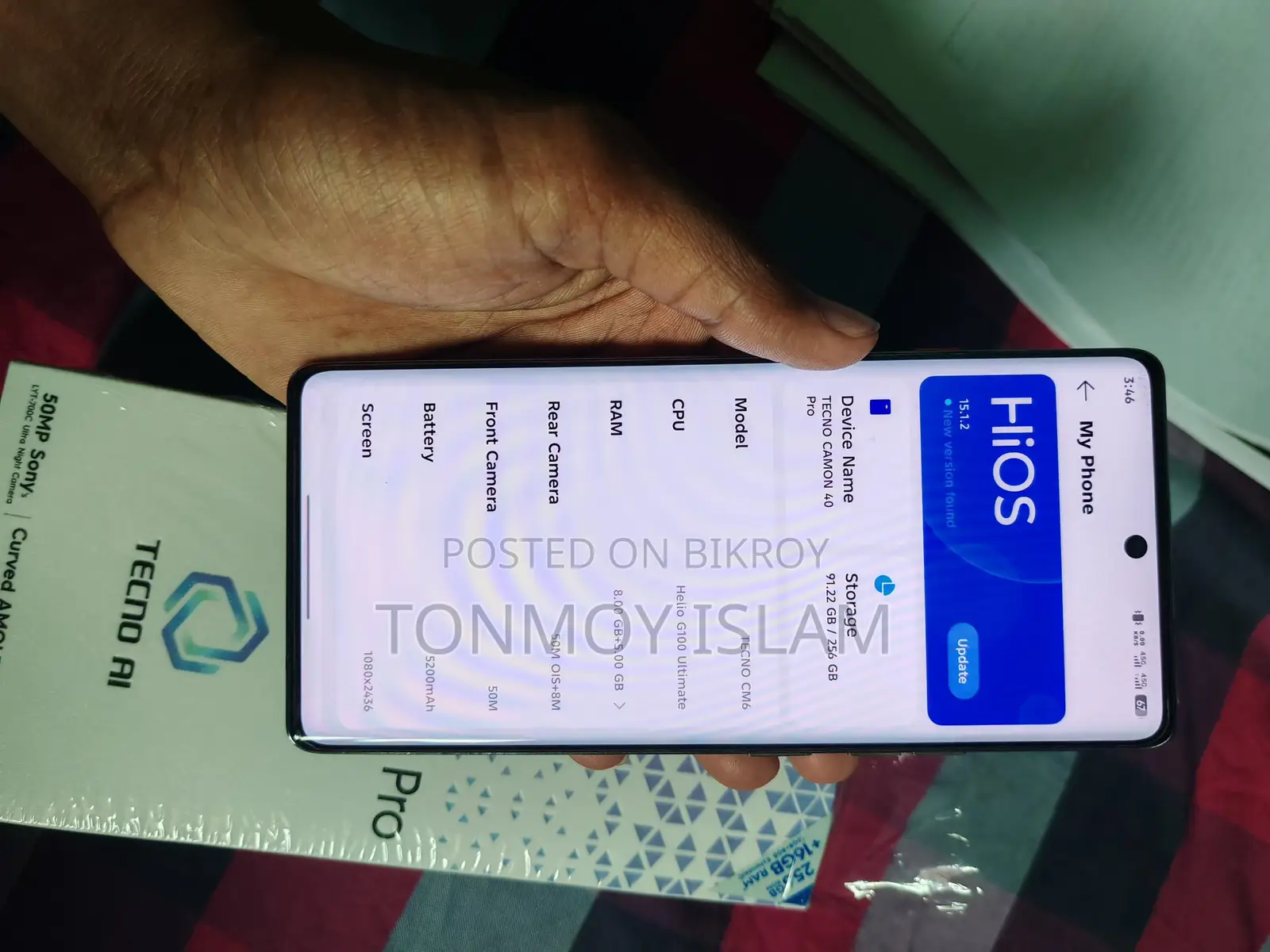 Tecno Camon 40 Pro 8/256 (Used)