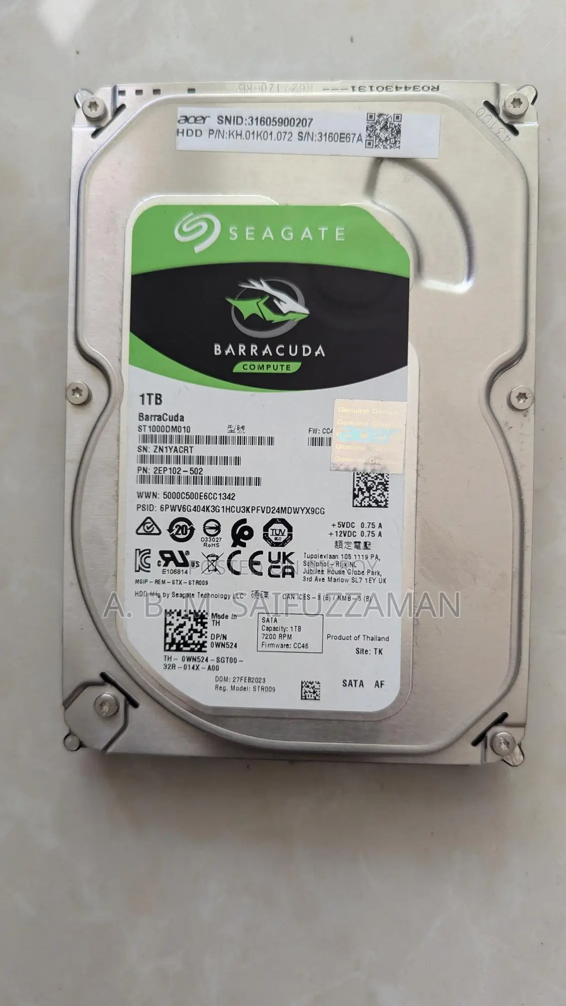 Desktop HDD 1TB