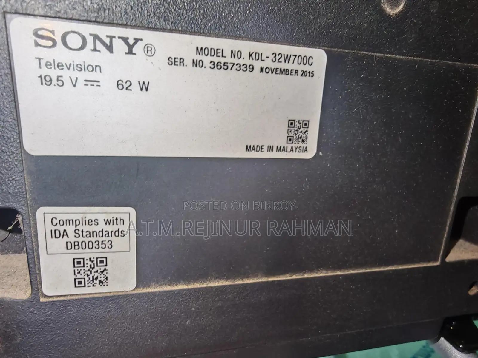 Sony Lcd 32" Smart TV Used