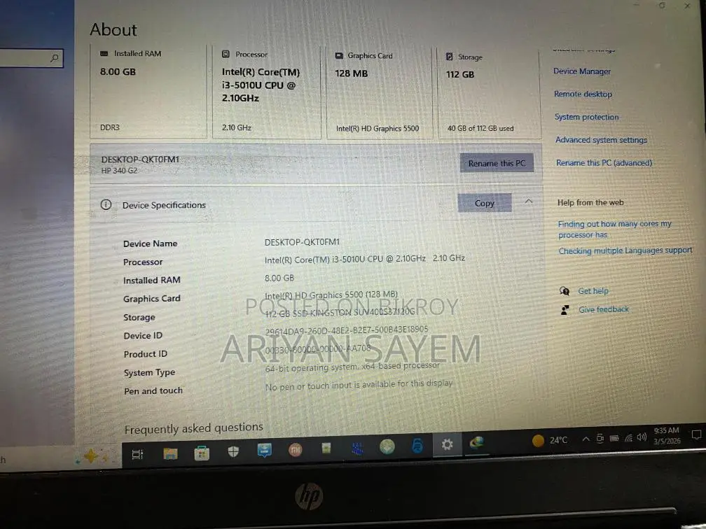 Laptop HP 340 G2
