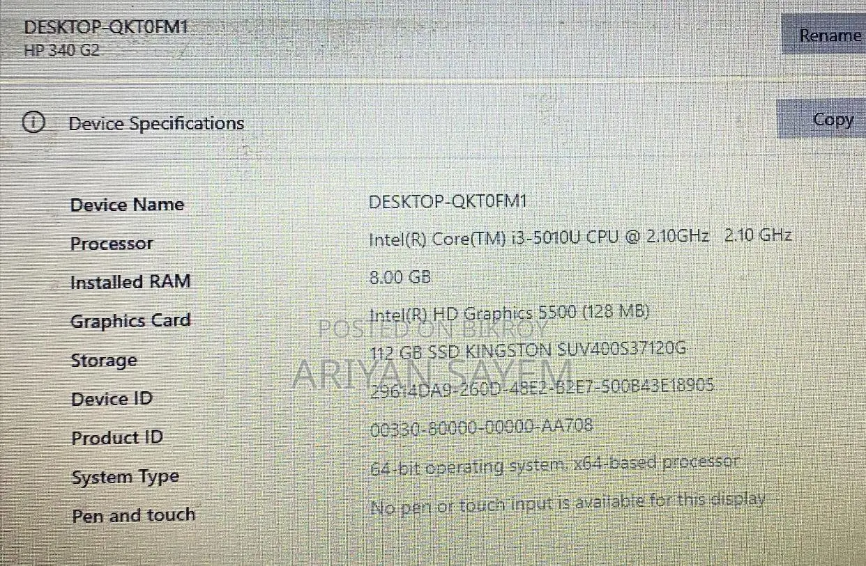Laptop HP 340 G2