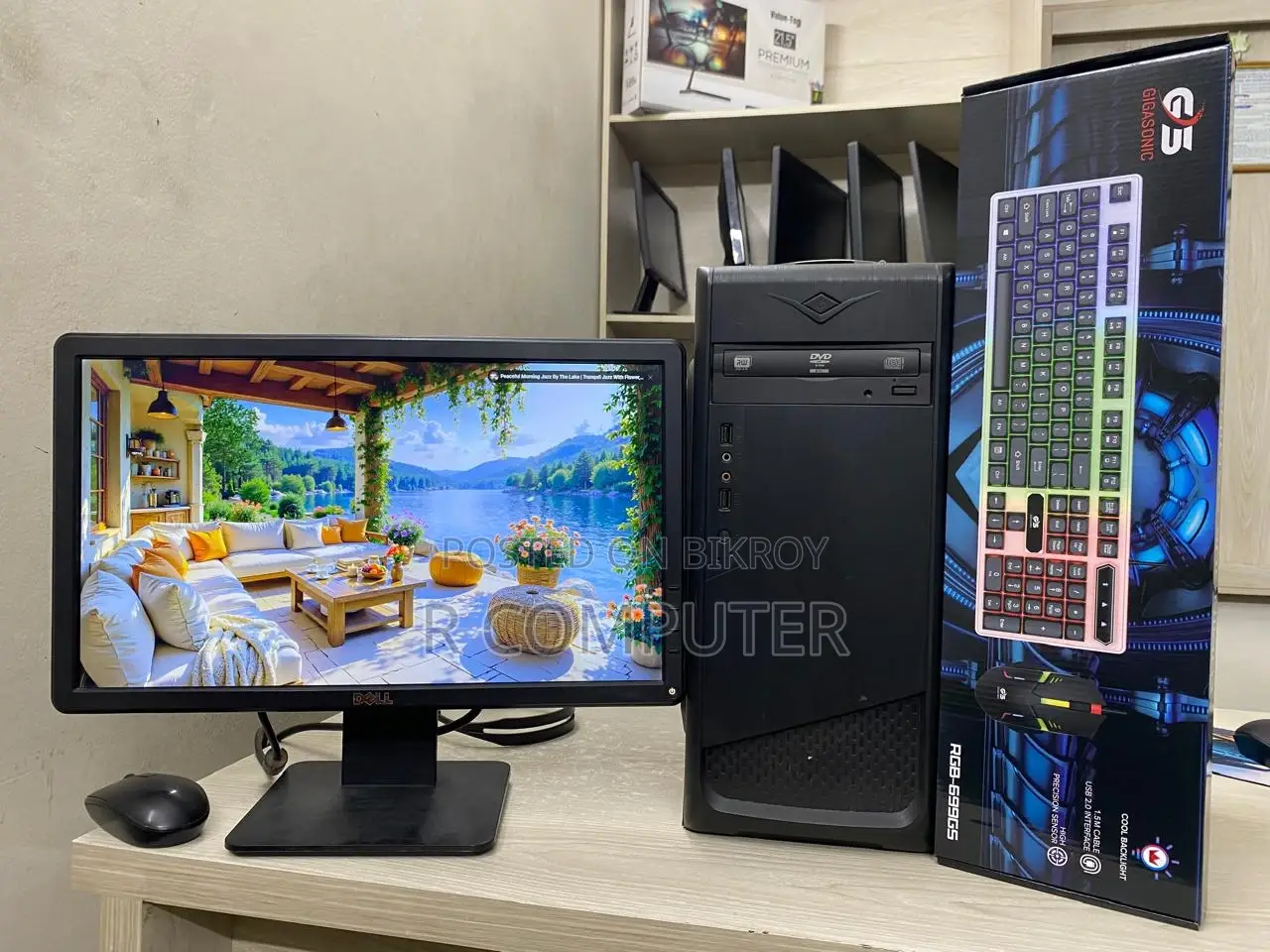 Desktop Computer-DDR-3 PC_Dual Core-HDD 500GB-Dell 19"Monitor_Ram 4GB