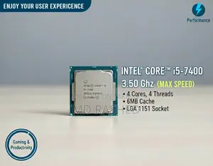 Core i5- 7th Gen, Max Speed: 3.50GHz, 4 Cores, Threads