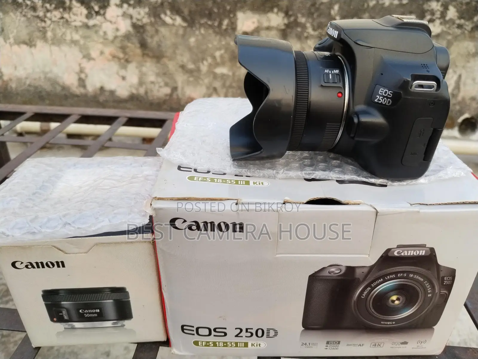 250D+50mm STM with Box, Full Fresh Like New Condition