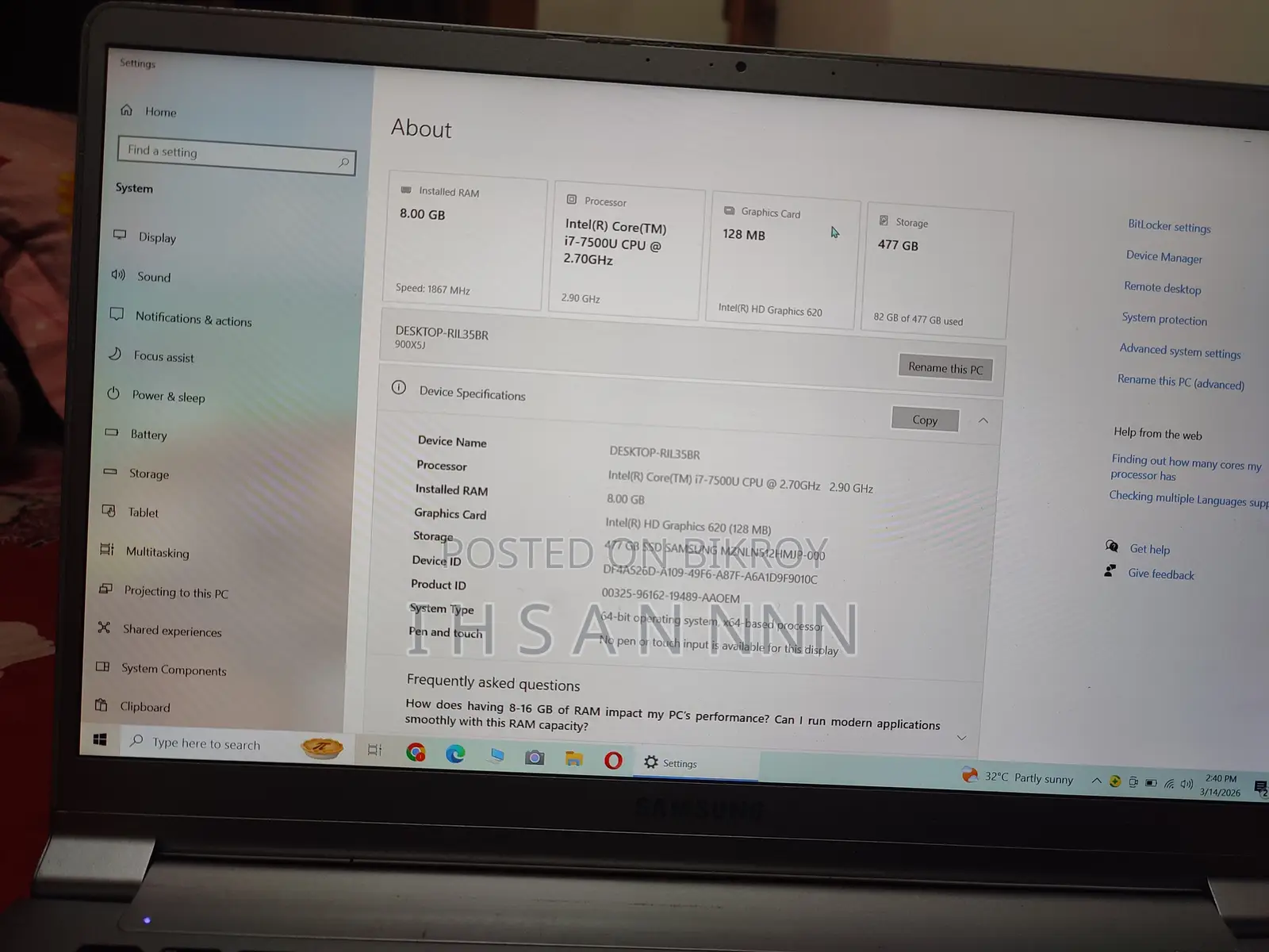 Samsung series 9 i7 7th generation