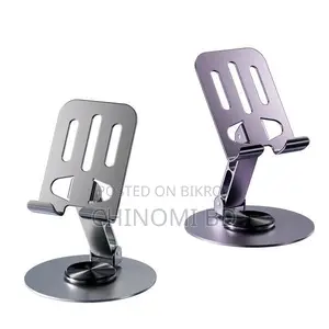 Premium 360° Metal Mobile Stand – Full Rotation Desk Holder