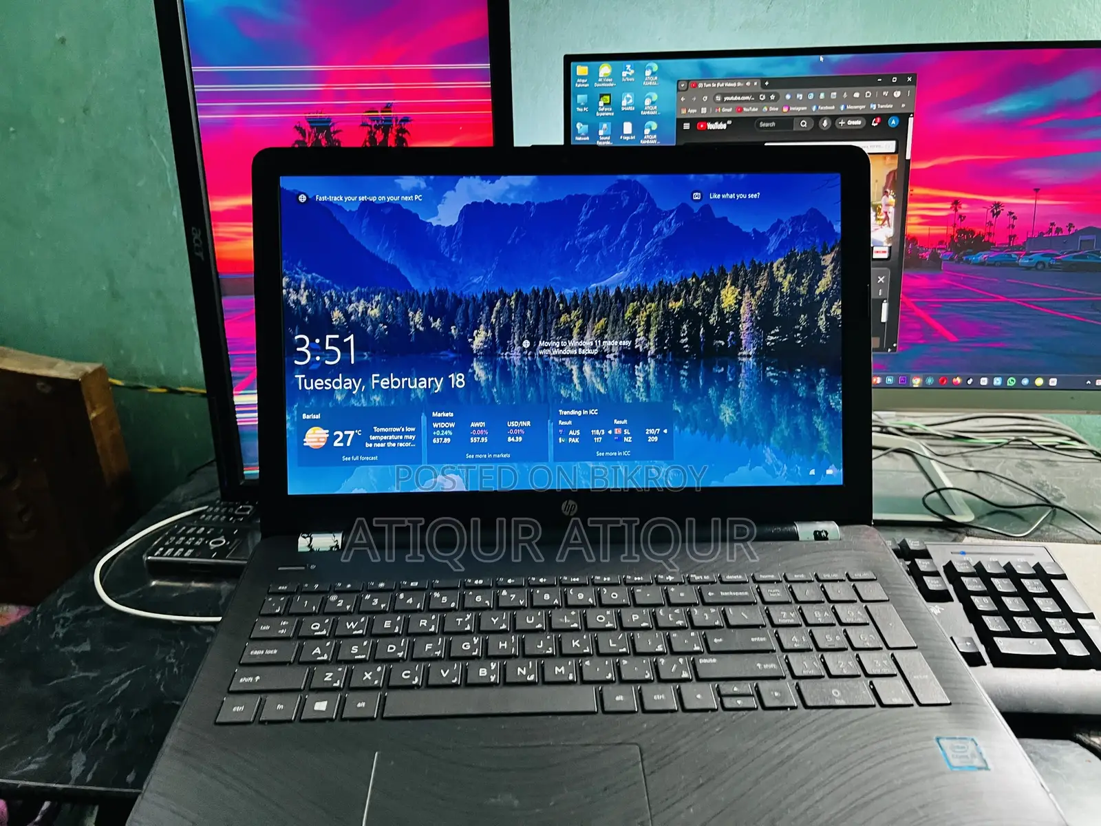 ল্যাপটপ HP 15 8GB Intel Core i3 HDD 512GB