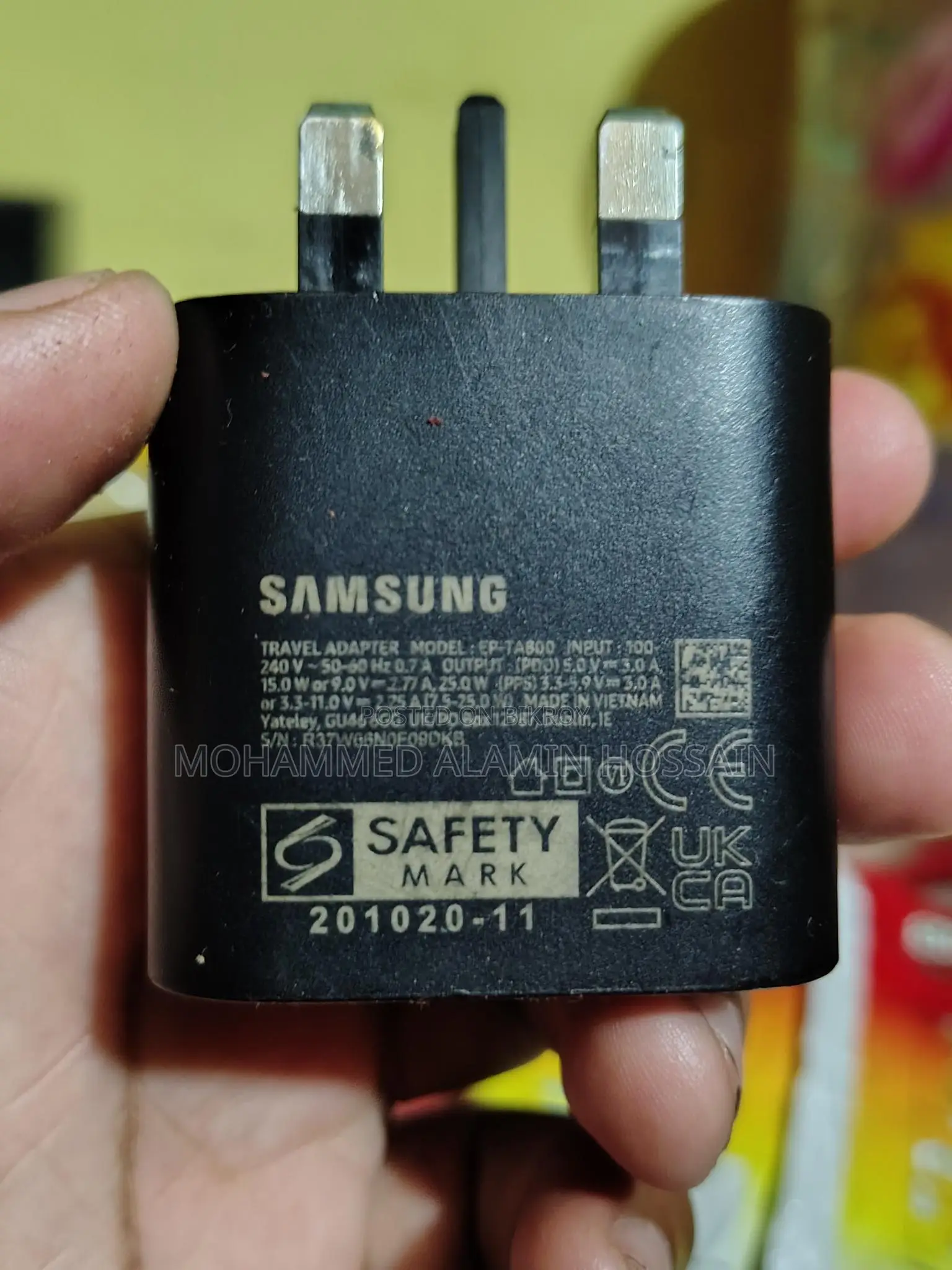 25w Adaptor Samsung Charger with Cable