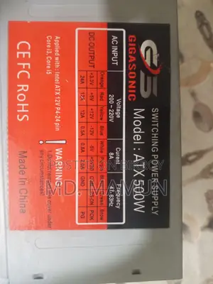 Gigasonic 500w Desktop Power Supply PSU - Fresh Condition