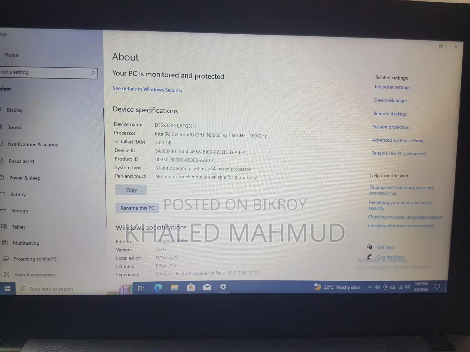 ASUS Laptop for Sale