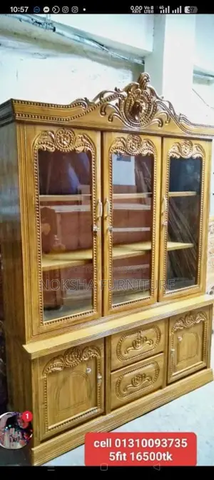 Showcase Made of 100% Original Chittagong Teak Wood for Sale