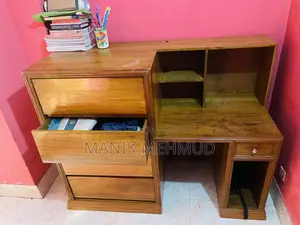 কঠের ওয়্যারড্রব কম্পিউটার টেবিল Wood Wardrobe Computer Table সেগুন