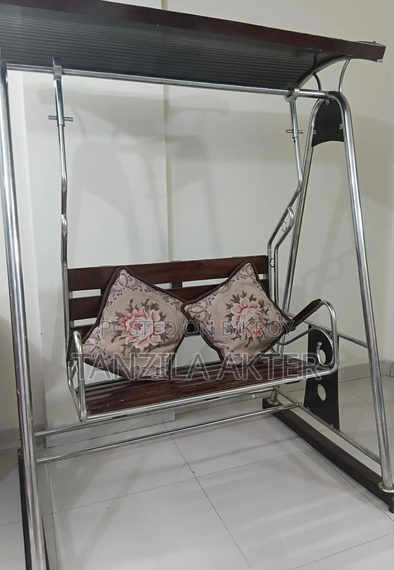 Premium Wood + Stainless Steel Swing | 150 Kg Capacity