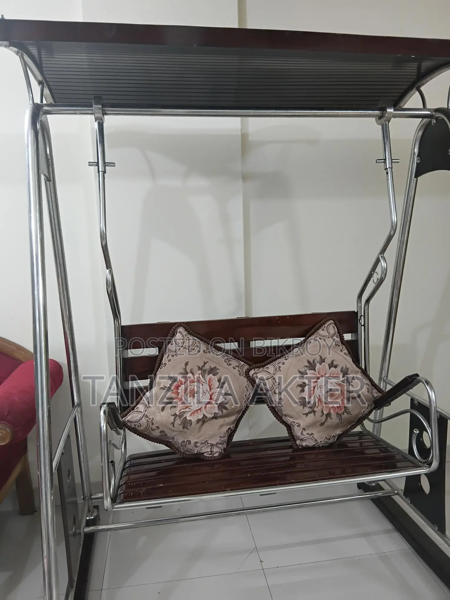 Premium Wood + Stainless Steel Swing | 150 Kg Capacity