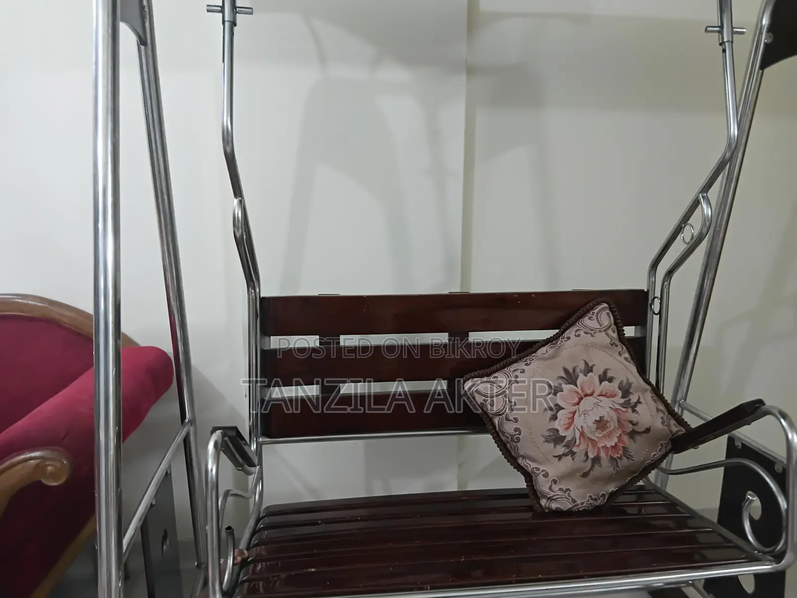 Premium Wood + Stainless Steel Swing | 150 Kg Capacity