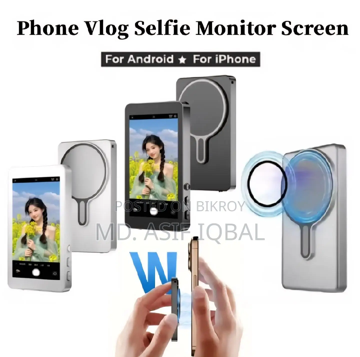 Phone Vlog Selfie Monitor Screen