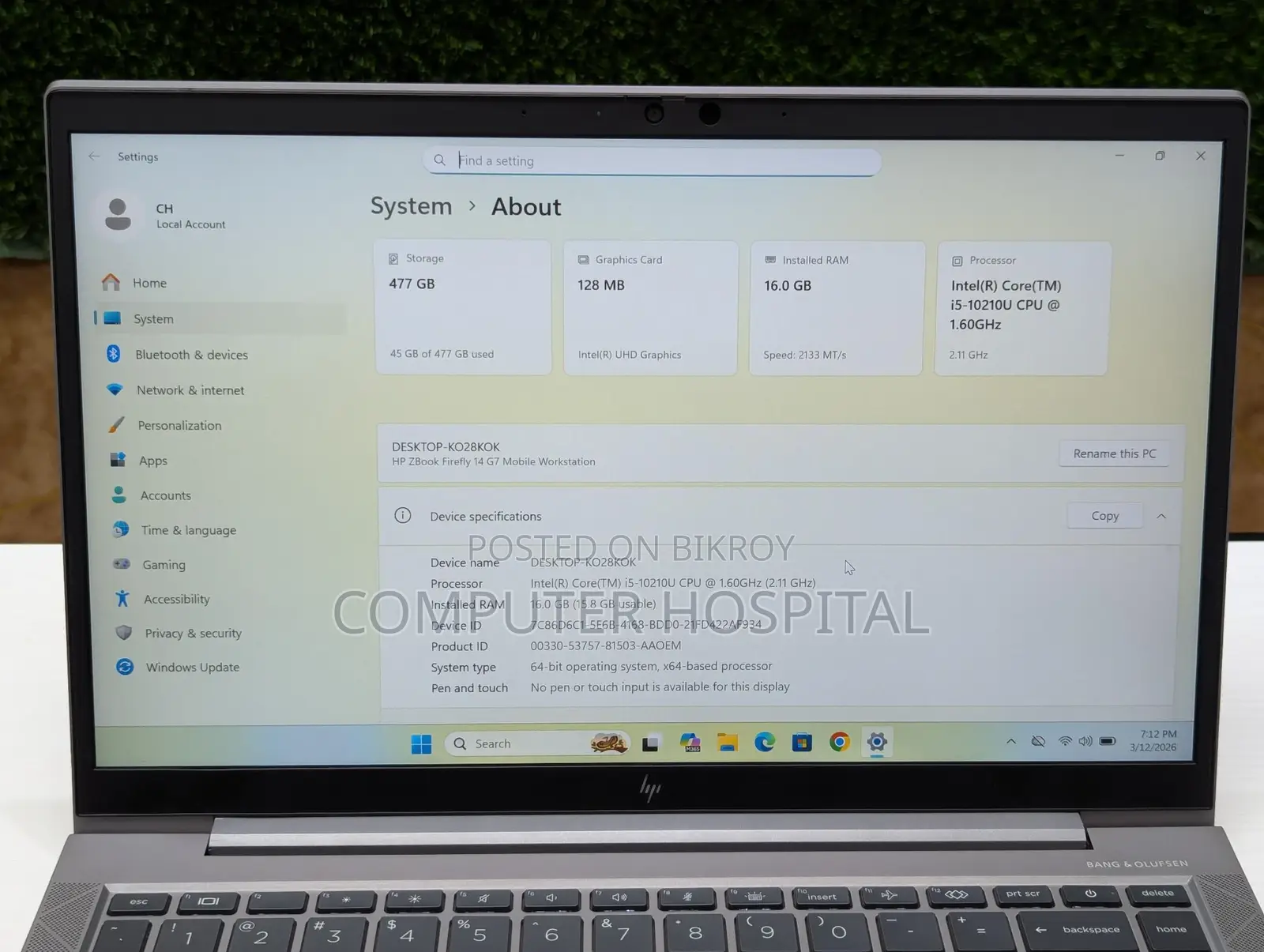 Eid Offer: HP Zbook Firefly 14 G7 | Core i5 10th Gen RAM 16GB SSD 512GB