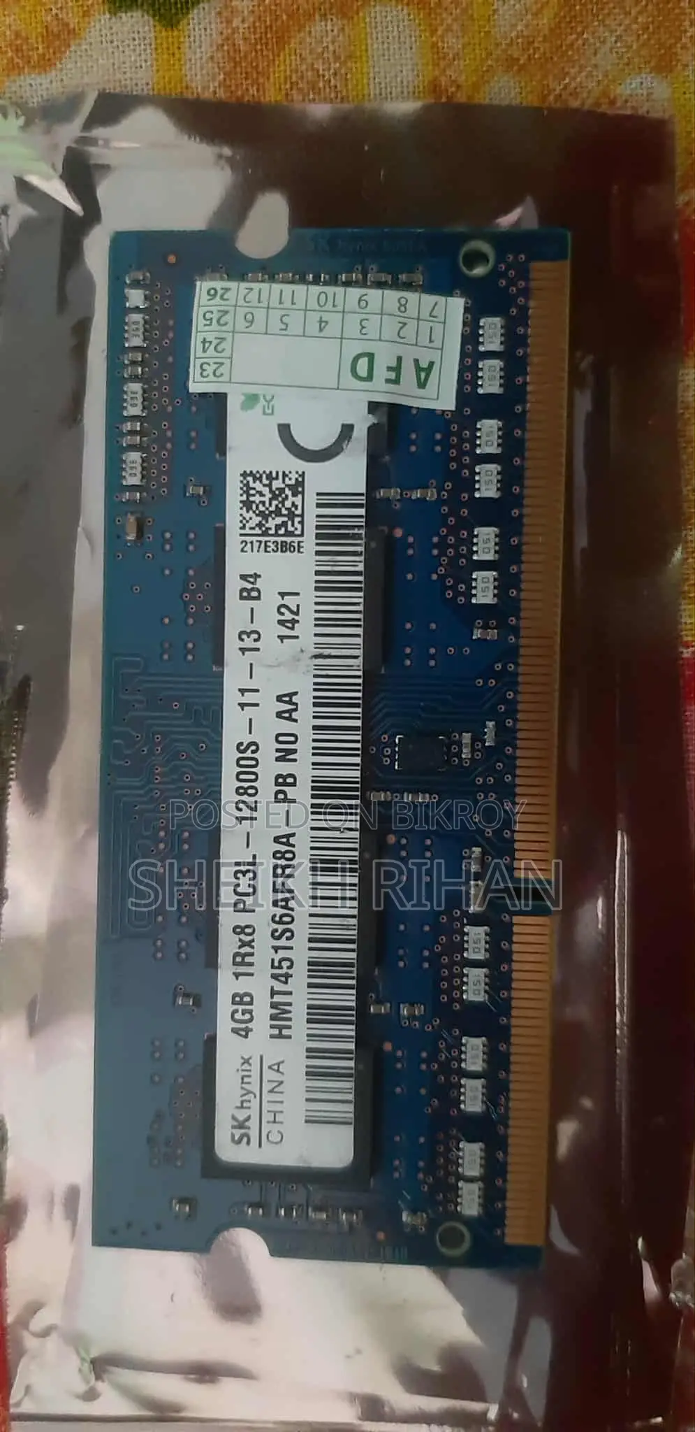 Sk Hynix DDR3 4GB 1600MHz Laptop RAM