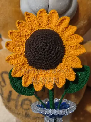 Handmade Crochet Sunflower – For Home Decor