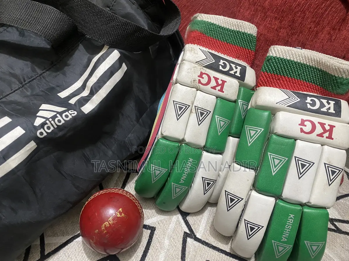 Adidas Bag Kg Gloves Red Colour Cricket Match Ball