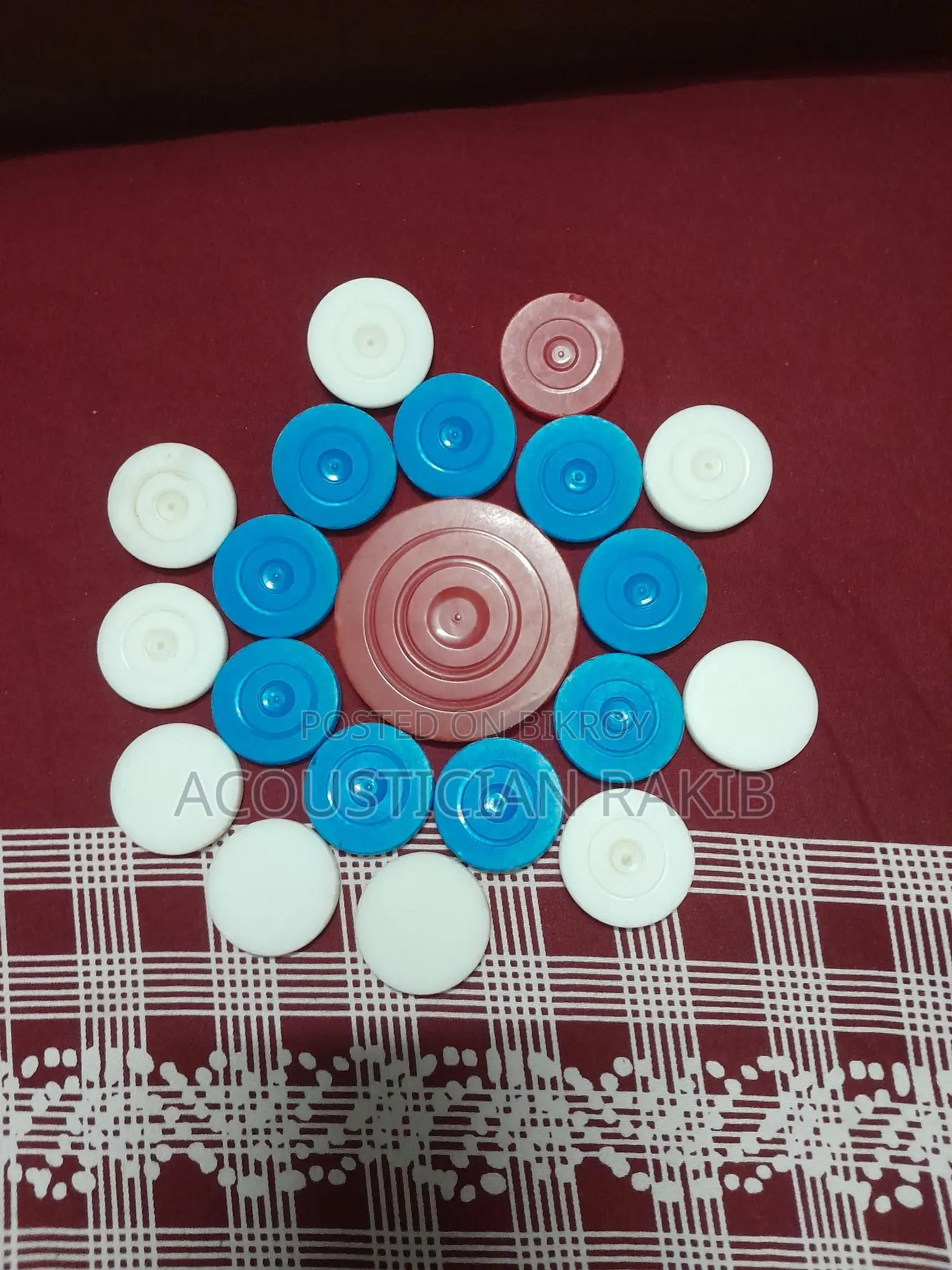 Carrom Goti with Striker Full Set