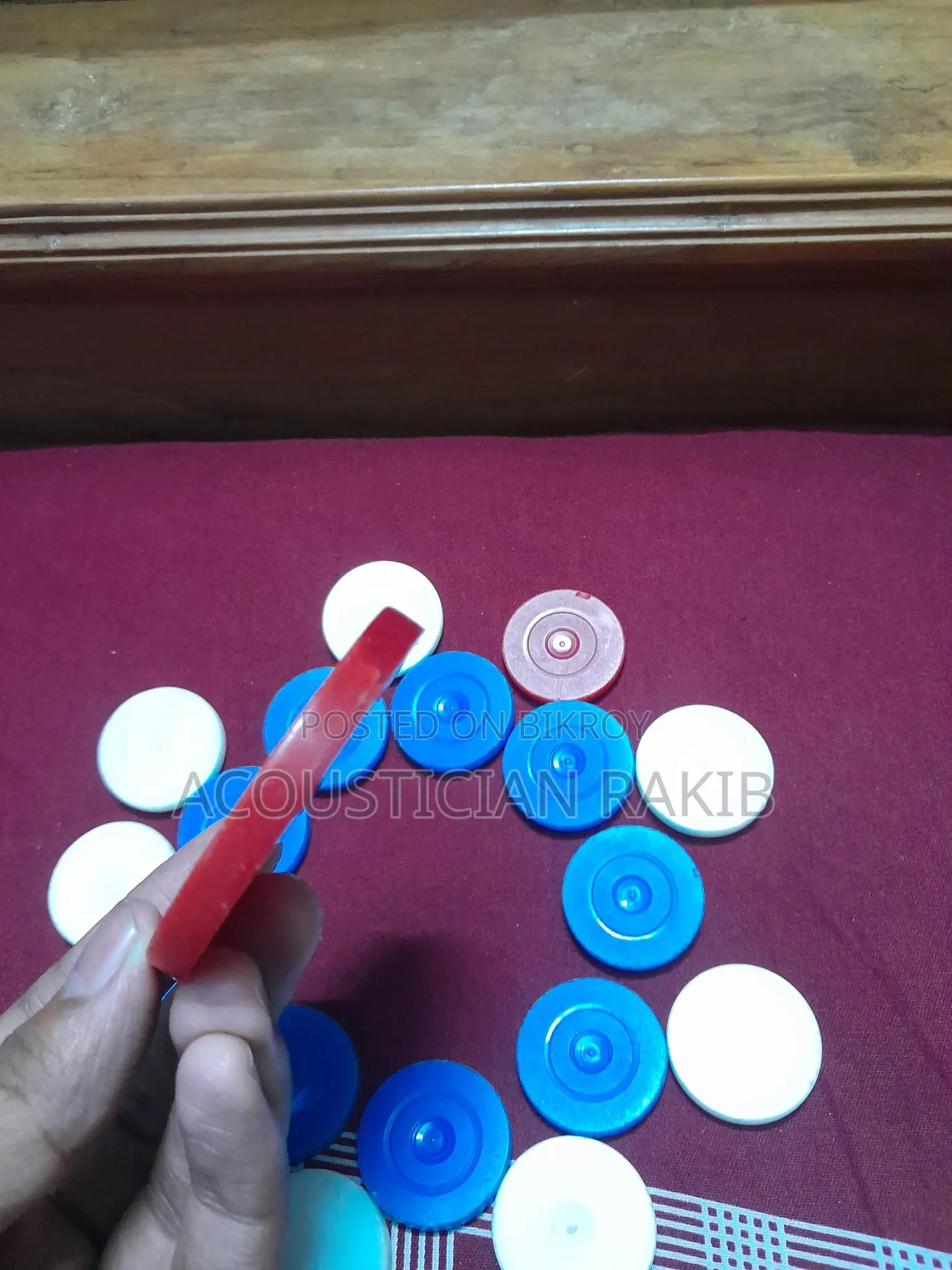 Carrom Goti with Striker Full Set
