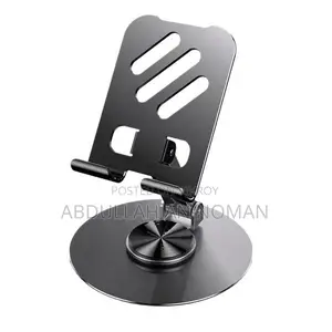 Premium 360° Metal Mobile Stand – Full Rotation Desk Holder
