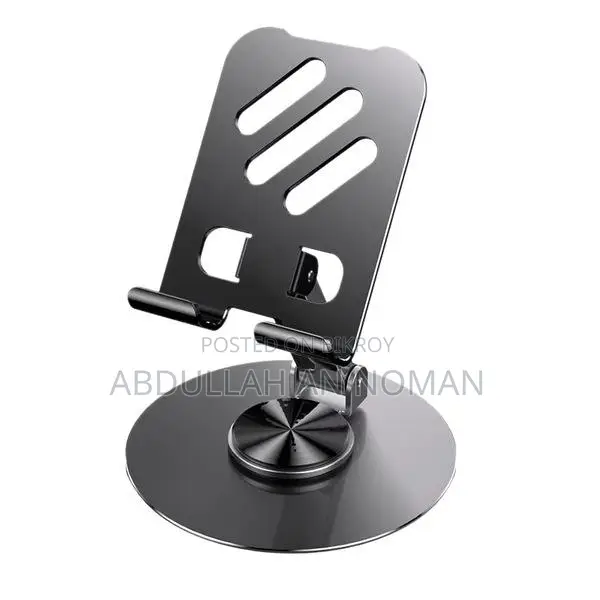 Premium 360° Metal Mobile Stand – Full Rotation Desk Holder