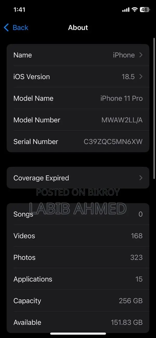 Apple iPhone 11 Pro . (Used)