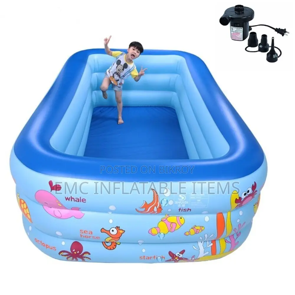 130cm Inflatable Swimming Pool with Soft Floor, Cool Summer.