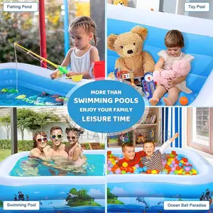 130cm Inflatable Swimming Pool with Soft Floor, Cool Summer.